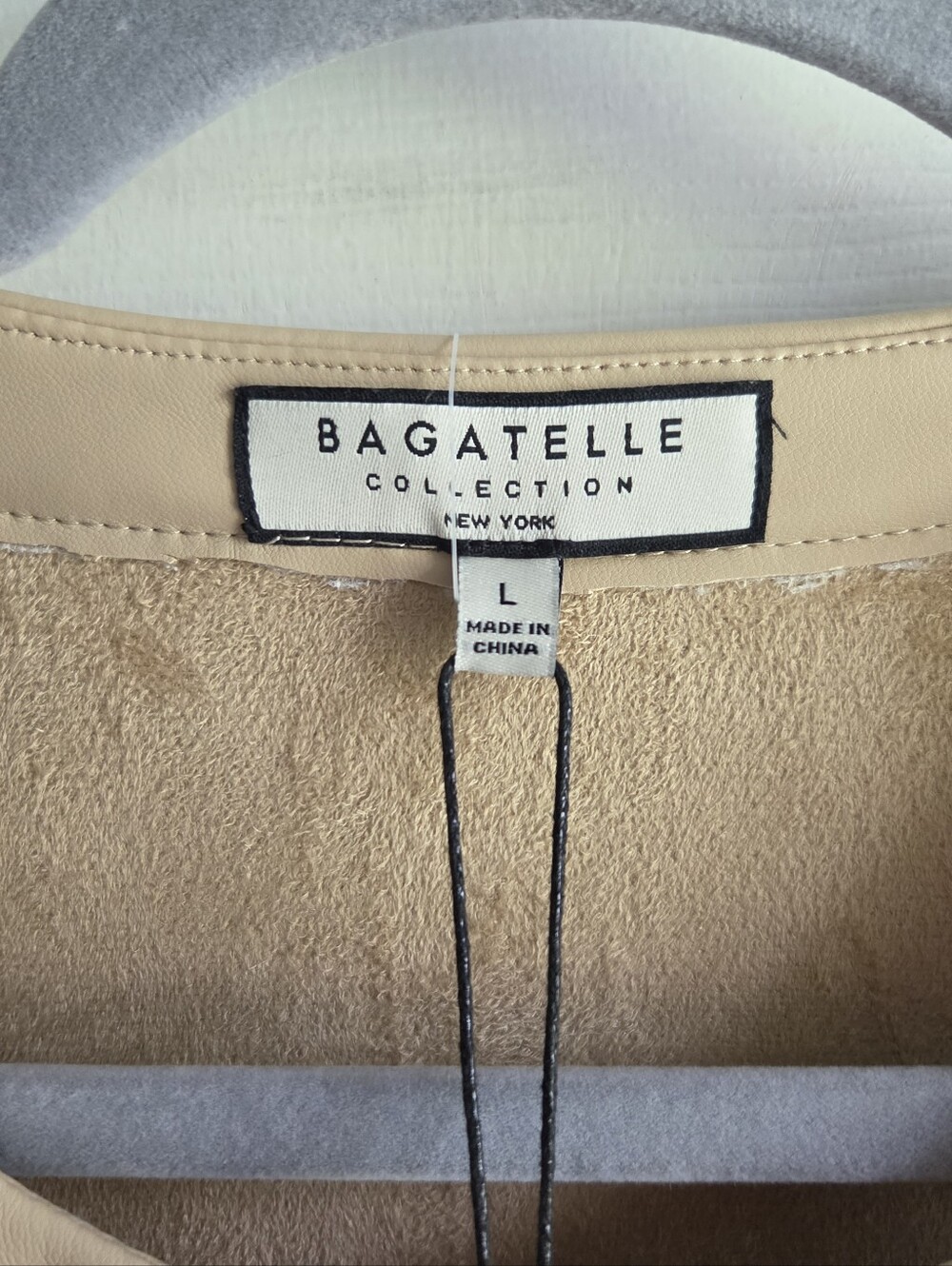Bagatelle Faux Leather Jacket - Moto Floral Lace Stretch Zip - NWT - Size L - Picture 12 of 12